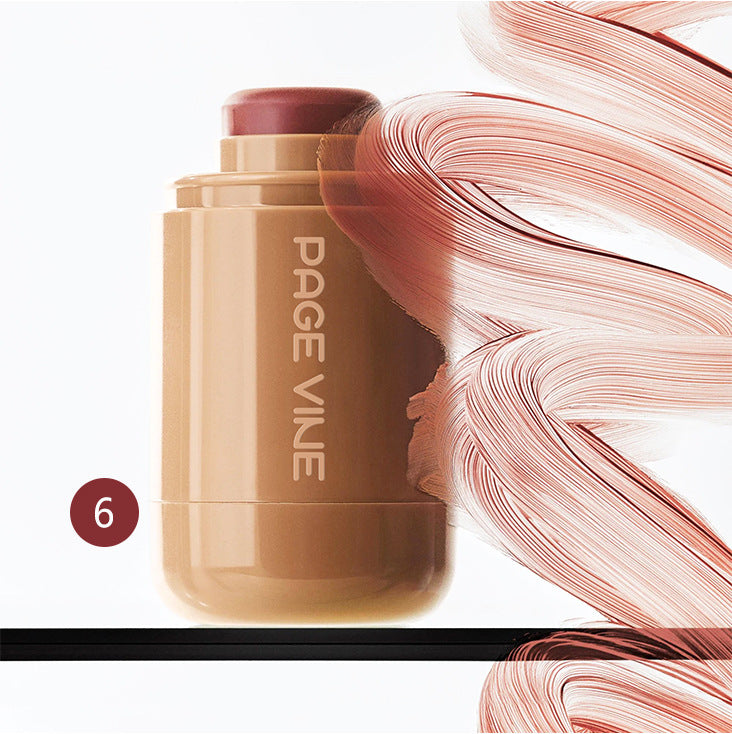 Pocket Blush Stick 6 Color Lip Cheek Water Light Stick